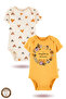 2-Piece 100% Cotton Organic Printed Snap Fastener Baby Bodysuit