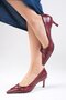 Orlanda Burgundy Color Women's Heeled Shoes - 3
