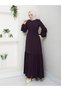 Tesetür Giyim Medina Silk Balloon Sleeve Skirt Gathered Ferace - 7