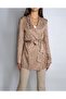 Women's Brown Lined Birded Jacquard Patterned Satin Jacket Yy 101195 - 3