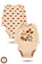 2-Piece 100% Cotton Organic Printed Snap Fastener Baby Bodysuit