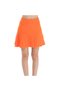 Orange Pleated Mini Skirt V-Neck Sweater Bottom Top Knitwear Set - 7