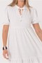 Women S Ruffled Lace-Up Neckline Wrap Dress - Comfortable and Modern Fit / Different Color Choices - 3