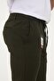 Men's Winter Jogger Slimfit Waist Half Elastic Khaki Fabric Pants - 6