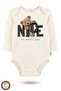 2-Piece 100% Cotton Organic Printed Snap Fastener Baby Bodysuit - 2