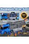 Police Truck Set with Ramps - Police Transport Truck - Slide Truck - Vehicle Road Set - Truck Road Set - Oyu