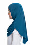 Petrol Blue Practical Ready-To-Wear Children's Hijab Bonnet Sandy Fabric Self-Boned 78_17 - 3