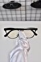 Nila 51 Ekartman Black Cat Eye Bone Transparent Women Men Unisex Blue Light Protection Screen Glasses Eyewear - 6