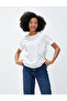 Basic T-Shirt Short Sleeve Crew Neck Asymmetrical Cut - 2