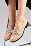 Matilda Beige Stone Women's Oxford Flat Shoes - 6