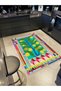 Kemal Collection Abstract Lemon Tree Patterned Woven Base in Pastel Colors Modern Decorative Carpet 17