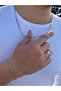 Men's Titanium Flat Stainless Steel Figaro Chain Necklace Bracelet Set
