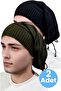 2-Piece Men's Winter Knitwear Knitted Beanie and Neck Collar