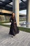 Ruffle Detail Black Dress - 3