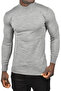 Men's Gray Half Turtleneck Non-Pilling Thin Knitwear Sweater 2505502 - 2