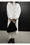 Ribbed knitwear dress with slit - 8
