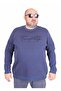 سويت شيرت رجالي كبير الحجم برقبة دائرية Twenty 24200 INDIGO