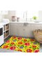 Kemal Collection Yellow Themed Floral Flower Figures Patterned Woven Base Modern Decorative Carpet 21 - 3