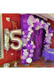 15 Pieces Lilac - Purple - White - Balloon Set with Transparent Confetti, Balloon Quality - 6