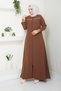 Hijab Clothing Sports Ferace Ribbed Sleeve Stripe Piping Stitched Crepe Fabric - 6