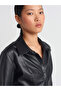 50492 Faux Leather Shirt-Black - 4
