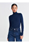 1268 Turtleneck Sleeve Drop Sweater-Navy Blue