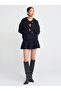60928 polo collar buttoned soft knit cardigan - black - 3