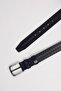Men's 100% Genuine Leather 4 cm Sports Navy Blue Belt - 3