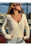 Women's Beige Cardigan - 3