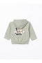 Lcw Kids Green Minnie Mouse Printed Girls Hooded Jacket - 5