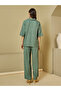 Oversize Boxy Top with Wide Leg Pants with Lace Detail Co-Ords Set - 6