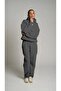 Women's Oversize Sweatshirt Hoodie High-Printed Smoked – Hooded, Kangaroo Pocket, 3 Thread Ribs - 3
