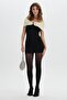 Black Bow Shoulder Detailed Knitwear Dress