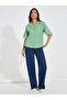 Solid Loose Fit Buttoned Shirt with Lapel Collar - 2