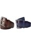 Men's Belt, (2 Pieces), Genuine Leather, Suitable for Jeans and Canvas Trousers