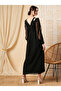Cut-Out Shoulder Detail Embellished Maxi Dress - 5