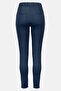 Women Skinny Fit Pull On Plain Pant, Navy - 2