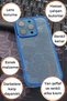 iPhone 12 Pro Compatible Blue Edge Color Semi-Transparent Cover Case with Camera Lens Protection - 7