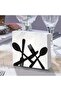 Wooden Napkin Holder - Tableware Organizer with Cutlery Design - 3