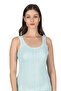Women's Transfer Ribbed Flexible Soft Tank Top |   Turquoise K23493