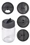 190 cc Glass Spice Rack Set - 12 Pieces, Gray, 24 Pieces Storage Set with Labels - 3