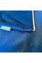 Elegant Lead Soldier Embroidered Navy Blue Velvet Throw Pillow Cover - 9