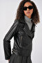 1044 Women's Faux Leather Jacket - Black - 3