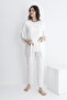 Lace Detailed Front Buttoned Maternity and Maternity Sleepwear Set with Dressing Gown