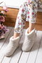 Women's Slippers Home Boots Winter Home Shoes with Effect Soft Silent Sole Red0001 - 3