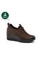 Venus 2111522 K Filled Heel Orthopedic Leather Women's Shoes - 2