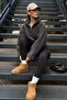 Women's Sheepskin Sweatshirt with Smoked Zipper Collar Mg2261 - 4