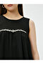 Beaded Embroidered Blouse Sleeveless Crew Neck - 5