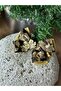 Luxury Design French Automatic Clip Satin Bow Gold Leaf Metal Leaf Ornate Clasp Brown - 4