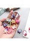 Set of 20 Flexible Girls' Rubber Hair Clips, Burgundy Floral Ribbon Bow Figure Elastic Hair Clips - 3